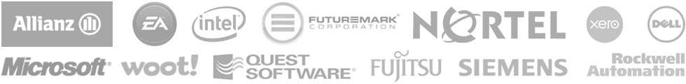 Mindscape customers - Allianz, Electonic Arts, Intel, Nortel, Futuremark, Xero, Dell, Microsoft, Woot, Quest Software, Fujitsu, Siemens, Rockwell Automation and many more.
